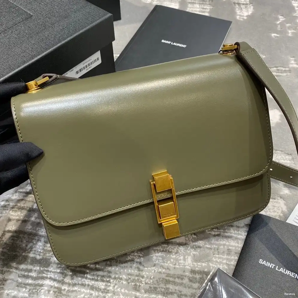 Repzbay REP SMOOTH SATCHEL LOULOU IN LEATHER YSL CARRE 0611